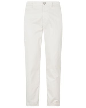 Re-hash Cotton-Blend Darts Turn-Up Chino Pants - White