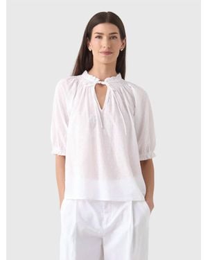 M.A.B.E Lotta Short Sleeve Top - White