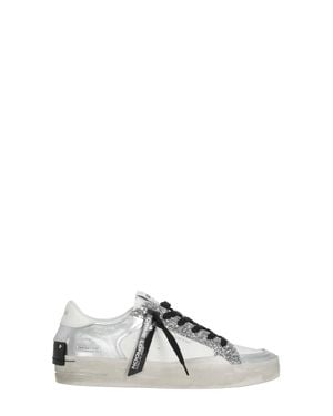Crime London Sk8 Deluxe Leather Sneakers - Metallic