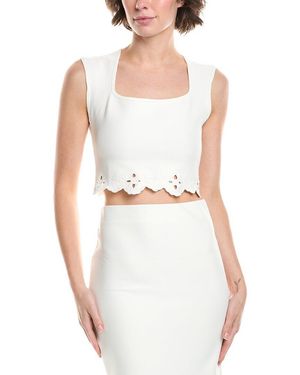 HL Affair Square Neck Crop Top - White