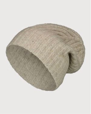 Allude Cashmere Knit Beanie - Natural