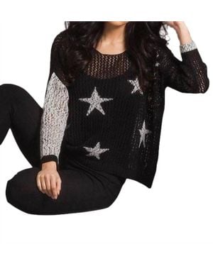 French Kyss Crochet Star Crew - Black