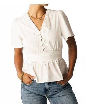 In February Embroidered Cotton Blouse - White