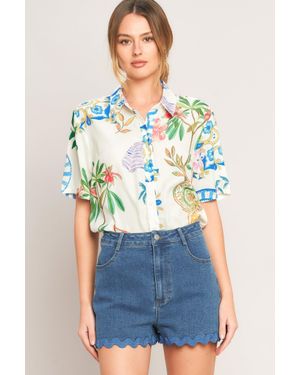 TRUEDAMES Sunny Day Denim Shorts - Blue