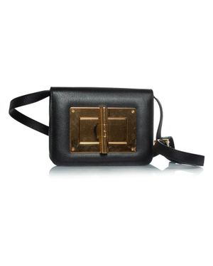 Tom Ford Small Natalia クリスタル ショルダーバッグ 64684 auth TOM FORD black leather NATALIA Shoulder Bag | eBay