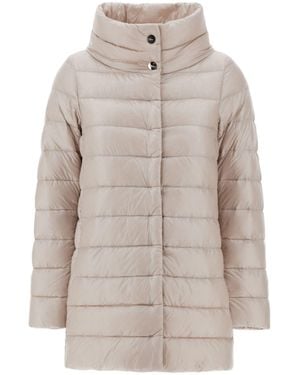 Herno Amelia Polyamide Horizontal Padding Down Jacket - Gray