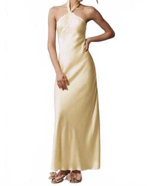 BHLDN Selma Satin Maxi Dress - Metallic