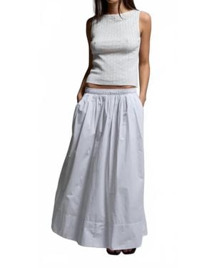 Asher Kate Poplin Maxi Skirt - Purple