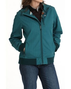 Cinch Geo Print Hooded Jacket - Blue
