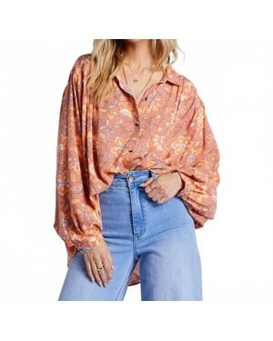 Billabong Day After Day Oversized Button-Down Shirt - Orange