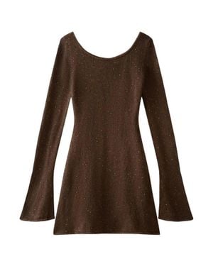 Asta Resort Maya Long Sleeve Mini Dress - Brown