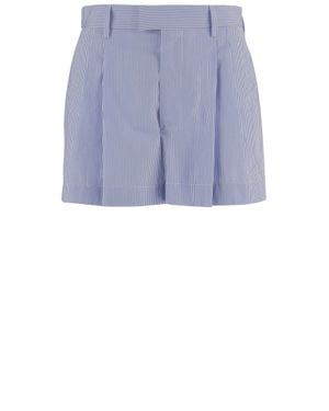 ARMARIUM Cotton Shorts With Striped Pattern - Blue