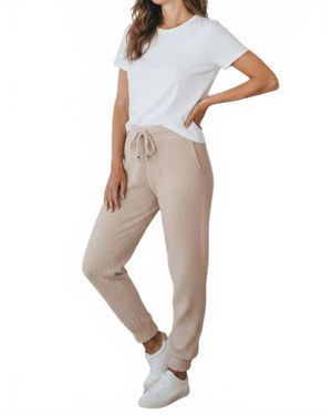 Pol Cozy Textured Jogger Pants - White
