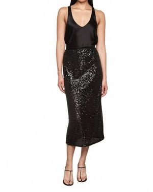 Enza Costa Silk Satin Tank Top - Black