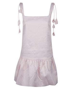 Self-Portrait Flower Taffeta Structured Mini Dress - Purple