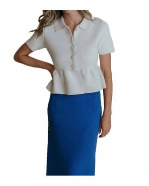 Laroque Daisy Short Sleeve Top - Blue