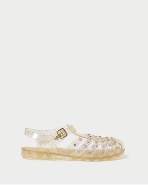 Loeffler Randall Rhys Glitter Jelly Sandal - Natural