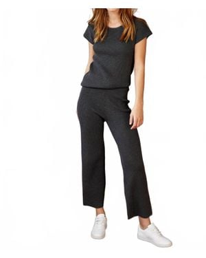 Little Lies Aria Rib Knit Pant - Black