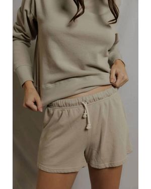 PERFECTWHITETEE Layla French Terry Sweatshort - Natural
