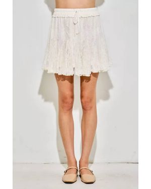 Baevely By Wellmade Whispered Mini Skirt - White