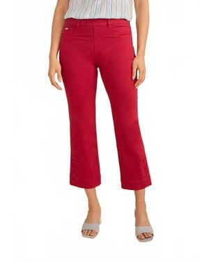 Fdj Denim Boot Crop Pants - Red