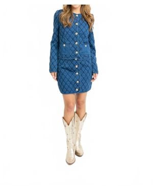 Karlie Denim Stitch Jacket - Blue