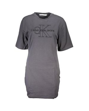 Calvin Klein Cotton Dress - Gray