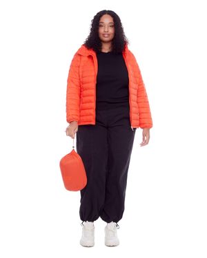 Alpine North Yoho Plus Vegan Down (Recycled) Lightweight Packable Puffer (Plus Size) - Red