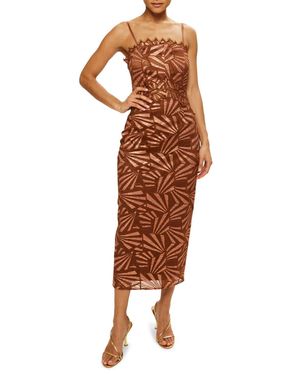 Ramy Brook Nonie Midi Dress - Orange