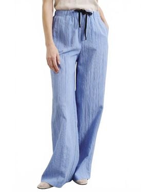 Pomandère Striped Technical Viscose Pants - Blue
