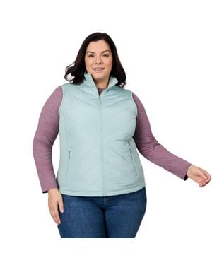 Free Country Plus Size Quilted Hybrid Vest - Blue