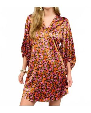 Ivy Jane Deep V-Neck Dress - Red