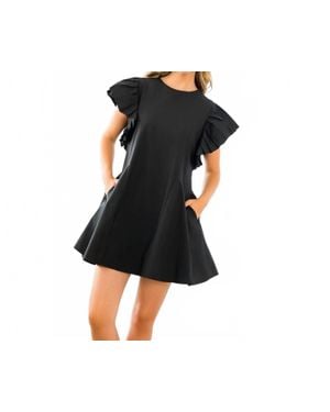 Thml Pleated Sleeve Dress - Black