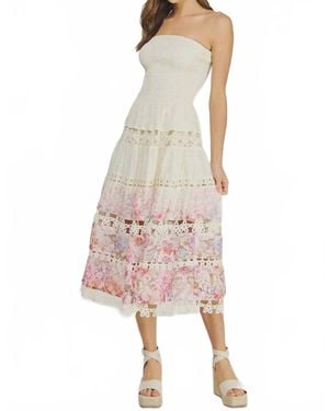 Strut & Bolt Lena Eyelet Midi Dress - Multicolor