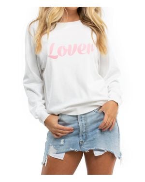 BRUNETTE the Label Lover Classic Crewneck Sweatshirt - White