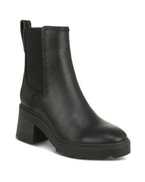 Zodiac Teresa Chelsea Boots Side Zip Round Toe Ankle Lion716 - Black