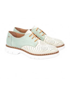 Pikolinos Henares Perforated Derby Shoes - White