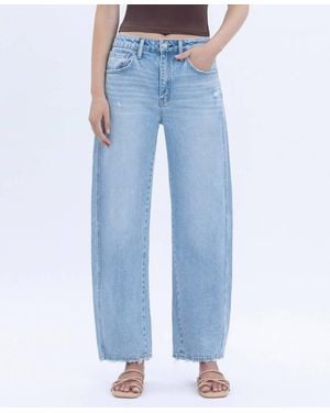 VERVET BY FLYING MONKEY Brylee High Rise Crop Barrel Jeans - Blue