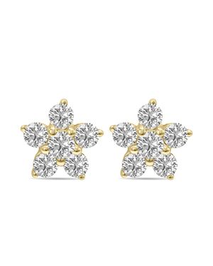 SSELECTS 1/2 Ctw Star Lab Grown Diamond Earrings - Metallic