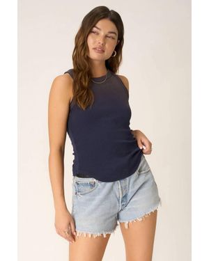 Project Social T Topaz Sun Fade Tank Top - Blue