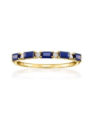 RS Pure By Ross-Simons Sapphire Ring With Diamonds - Blue