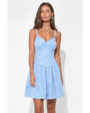 Adelyn Rae Myla Jacquard Mini Dress - Blue