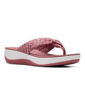 Clarks Arla Glison Sandals Dusty Rose Toe Post Flip Flop Gal331 - Pink