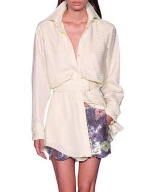 Brandon Maxwell Vera Shirtdress - White