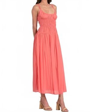 Elan Vita Ruched Maxi Dress - Pink