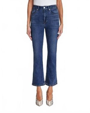 Le Jean Bella Cropped Flare Jeans - Blue