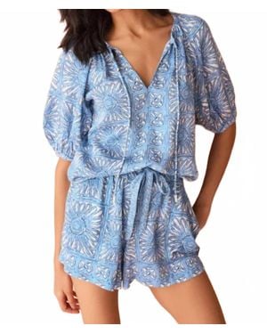 Omika Isla Tassel Blouse - Blue