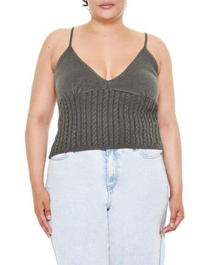 Forever 21 Plus Size Sweater-Knit Cami - Gray
