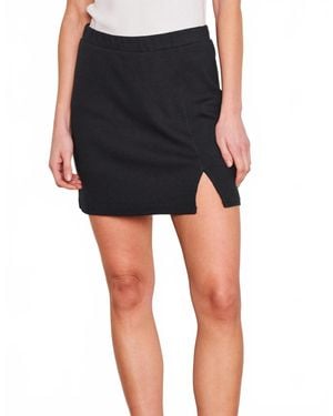 Sundry Ribbed Knit Skort - Black