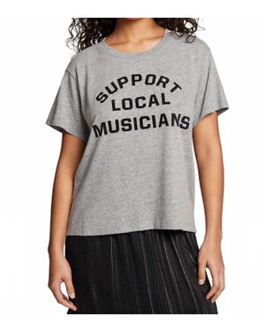 Chaser Brand Support Local Musicians Tee - Gray